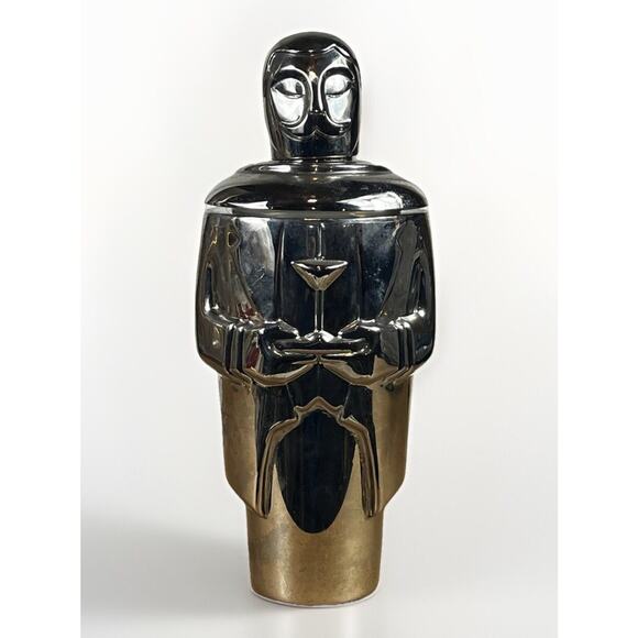 STUNNING Vintage Silver LENOX The Butler Cocktail Martini Shaker- Art Deco Style - Picture 1 of 16